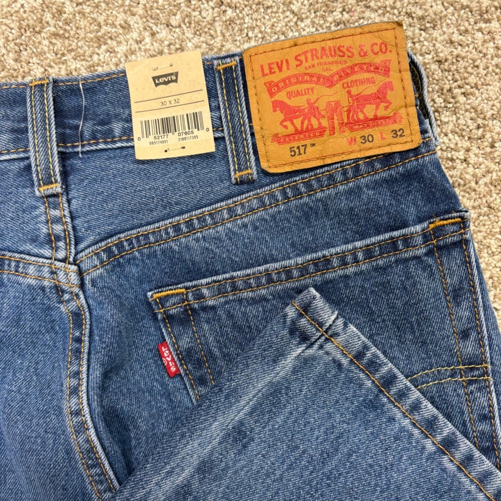 NEW Levis 517 Bootcut Jeans Mens 30x32 Blue Medium Wash Denim Western Cowboy